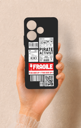 Redmi 13 4G Uyumlu Fragile Desenli Silikon Kılıf