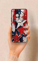 Realme 12 Pro Uyumlu Star Flag Desenli Silikon Kılıf