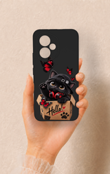 Honor 400 Uyumlu Hello Cat Desenli Silikon Kılıf