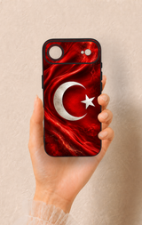 iPhone 17 Air Uyumlu Türk Bayrağı Desenli Silikon Kılıf