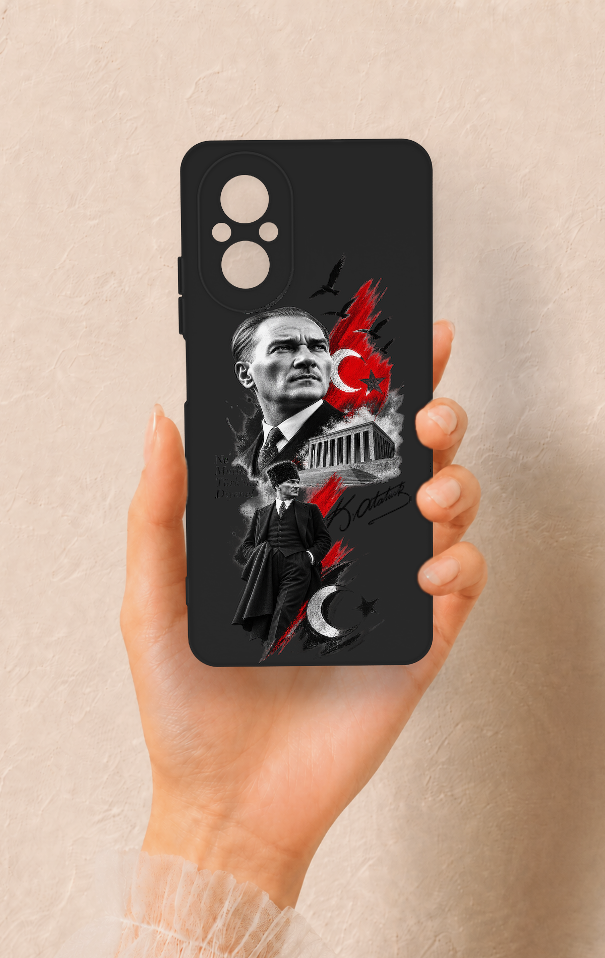 Realme 12 Lite Uyumlu Atatürk Anıtkabir Desenli Silikon Kılıf