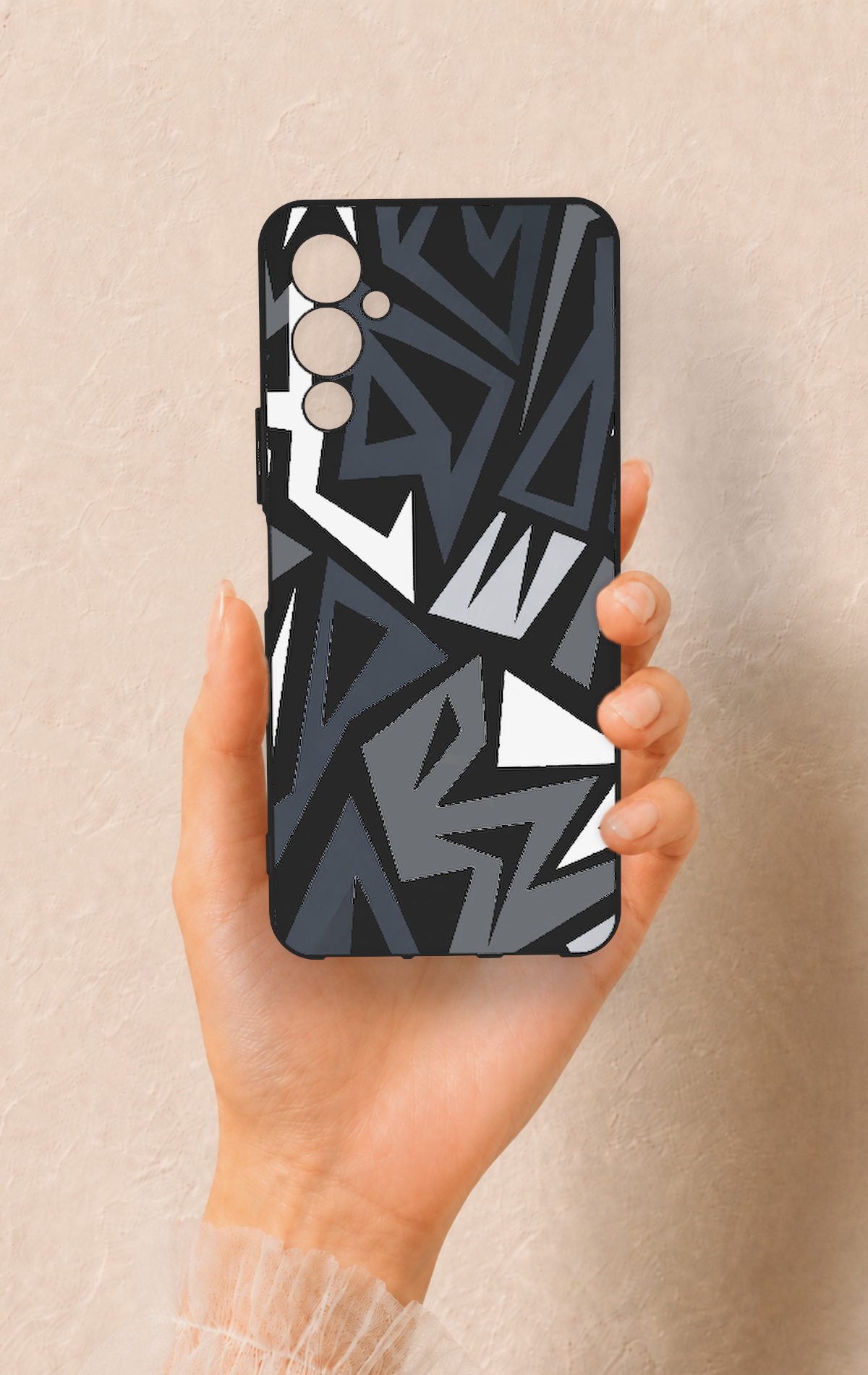 Tecno Pova Neo 4 Uyumlu Geometrik Blok Desenli Silikon Kılıf