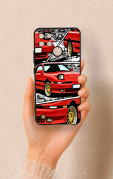 Realme C21Y Uyumlu Kırmızı Supra Desenli Silikon Kılıf