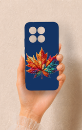 Mi 15T 5G Uyumlu Renkli Yaprak Desenli Silikon Kılıf