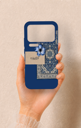 Mi 17 Pro Max Uyumlu Mavi Etnik Halı Desenli Silikon Kılıf
