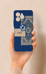 Omix x6 Uyumlu Mavi Etnik Halı Desenli Silikon Kılıf
