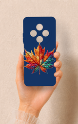Redmi 14C Uyumlu Renkli Yaprak Desenli Silikon Kılıf