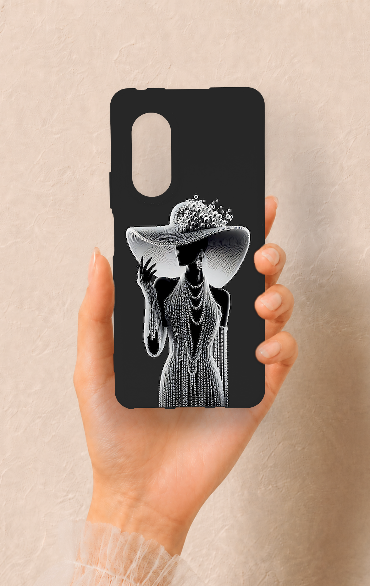 Huawei Nova 9Se Uyumlu Lady Desenli Silikon Kılıf