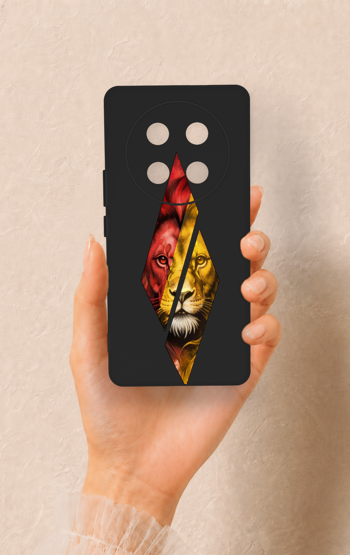 Honor Magic 7 Lite 5G Uyumlu Kesik Aslan Desenli Silikon Kılıf