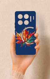 İnfinix Gt 20 Pro Uyumlu Renkli Yaprak Desenli Silikon Kılıf