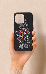 iPhone 15 Pro Max Uyumlu Rubik Küb Desenli Silikon Kılıf