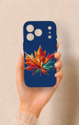 iPhone 17 Pro Uyumlu Renkli Yaprak Desenli Silikon Kılıf
