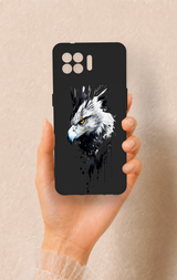Oppo Reno 4 Lite Uyumlu Bald Eagle Desenli Silikon Kılıf