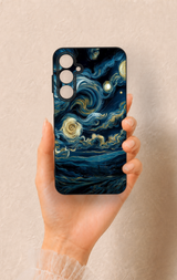 Samsung A55 Uyumlu Yıldızlı Gece Desenli Silikon Kılıf