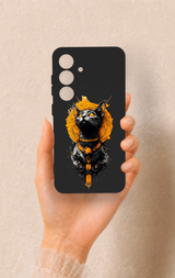 Samsung S25 Uyumlu Mısırlı Kedi Tanrısı Desenli Silikon Kılıf