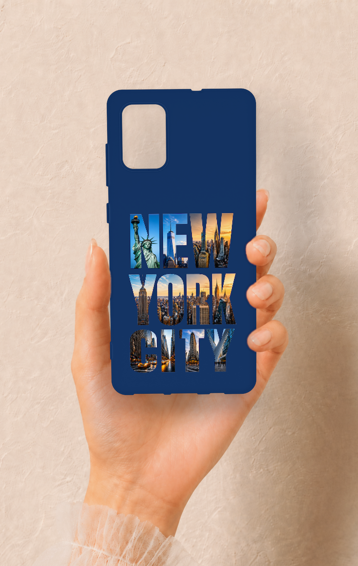 Samsung-A71 Uyumlu New York City Desenli Silikon Kılıf