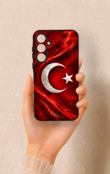 Samsung A35 Uyumlu Türk Bayrağı Desenli Silikon Kılıf