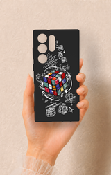 Samsung S23 Ultra Uyumlu Rubik Küb Desenli Silikon Kılıf