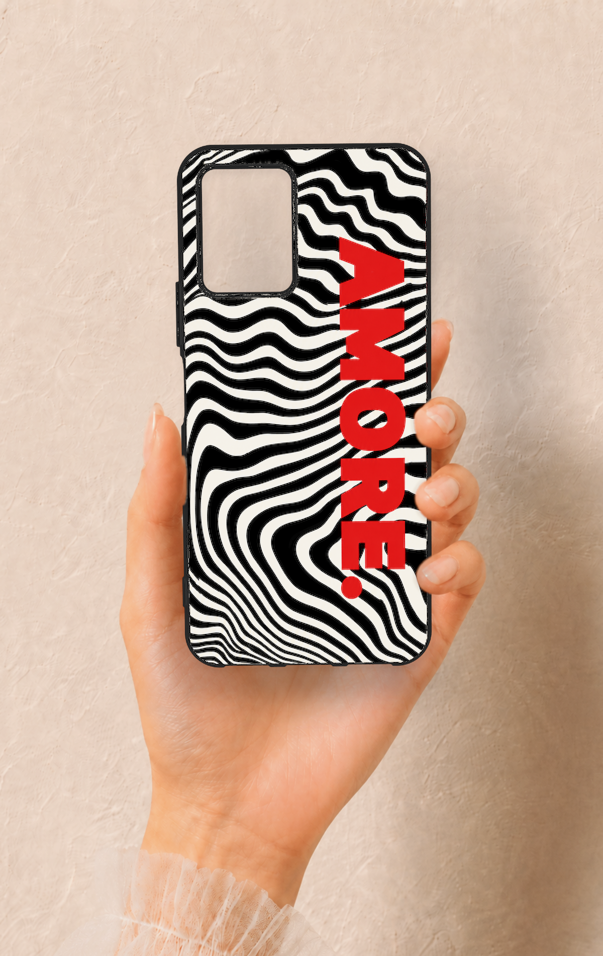 Vivo Y33S Uyumlu Zebra Amore Desenli Silikon Kılıf