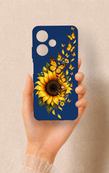 İnfinix Hot 30i Uyumlu Ayçiçeği Desenli Silikon Kılıf