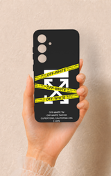 Samsung S24Fe Uyumlu Off White Desenli Silikon Kılıf