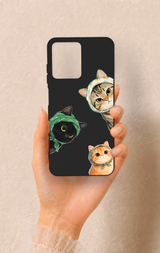 Casper Via M40 Uyumlu Kedi Ekibi Desenli Silikon Kılıf