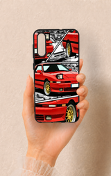 Samsung A50 Uyumlu Kırmızı Supra Desenli Silikon Kılıf