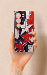 Vivo V29 Uyumlu Star Flag Desenli Silikon Kılıf