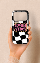 Mi 17 Pro Max Uyumlu Black Good Vibes Desenli Silikon Kılıf