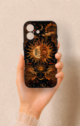 iPhone 17 Uyumlu Mistik Güneş Desenli Silikon Kılıf