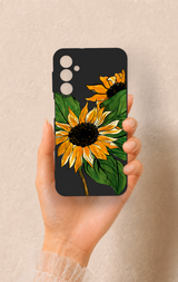Samsung A24 Uyumlu Ay Çiçeği Desenli Silikon Kılıf