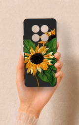Redmi Note 14 Pro 5G Uyumlu Ay Çiçeği Desenli Silikon Kılıf