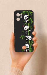 Reeder S19 Max Pro Uyumlu Sevimli Panda Bambu Desenli Silikon Kılıf