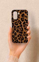Oppo A6T Uyumlu Koyu Leopar Deri Desenli Silikon Kılıf