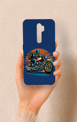 Oppo A9 2020 Uyumlu Moto Rider Desenli Silikon Kılıf