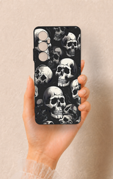 Realme C65 Uyumlu Kuru Kafa Desenli Silikon Kılıf