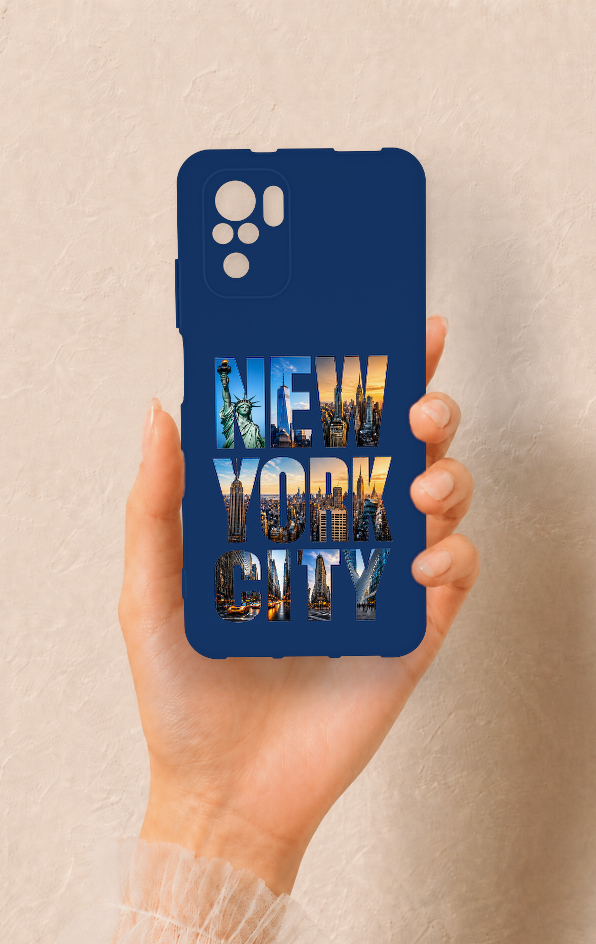 Redmi Note 10-10S Uyumlu New York City Desenli Silikon Kılıf