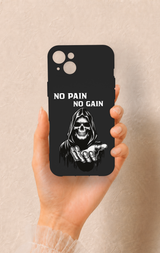 iPhone 14 Plus/15 Plus Uyumlu No Pain No Gain Desenli Silikon Kılıf