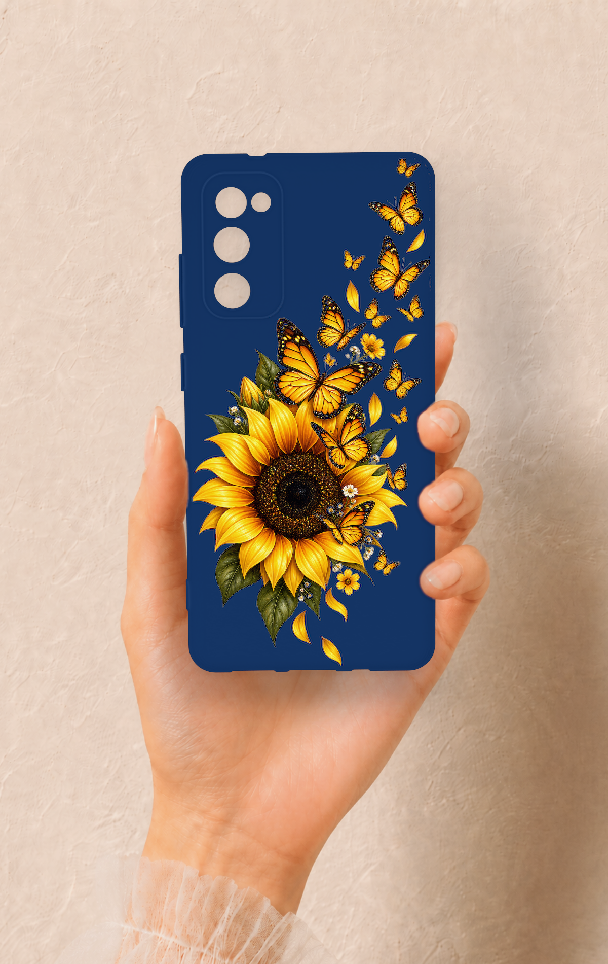Samsung S20Fe Uyumlu Ayçiçeği Desenli Silikon Kılıf