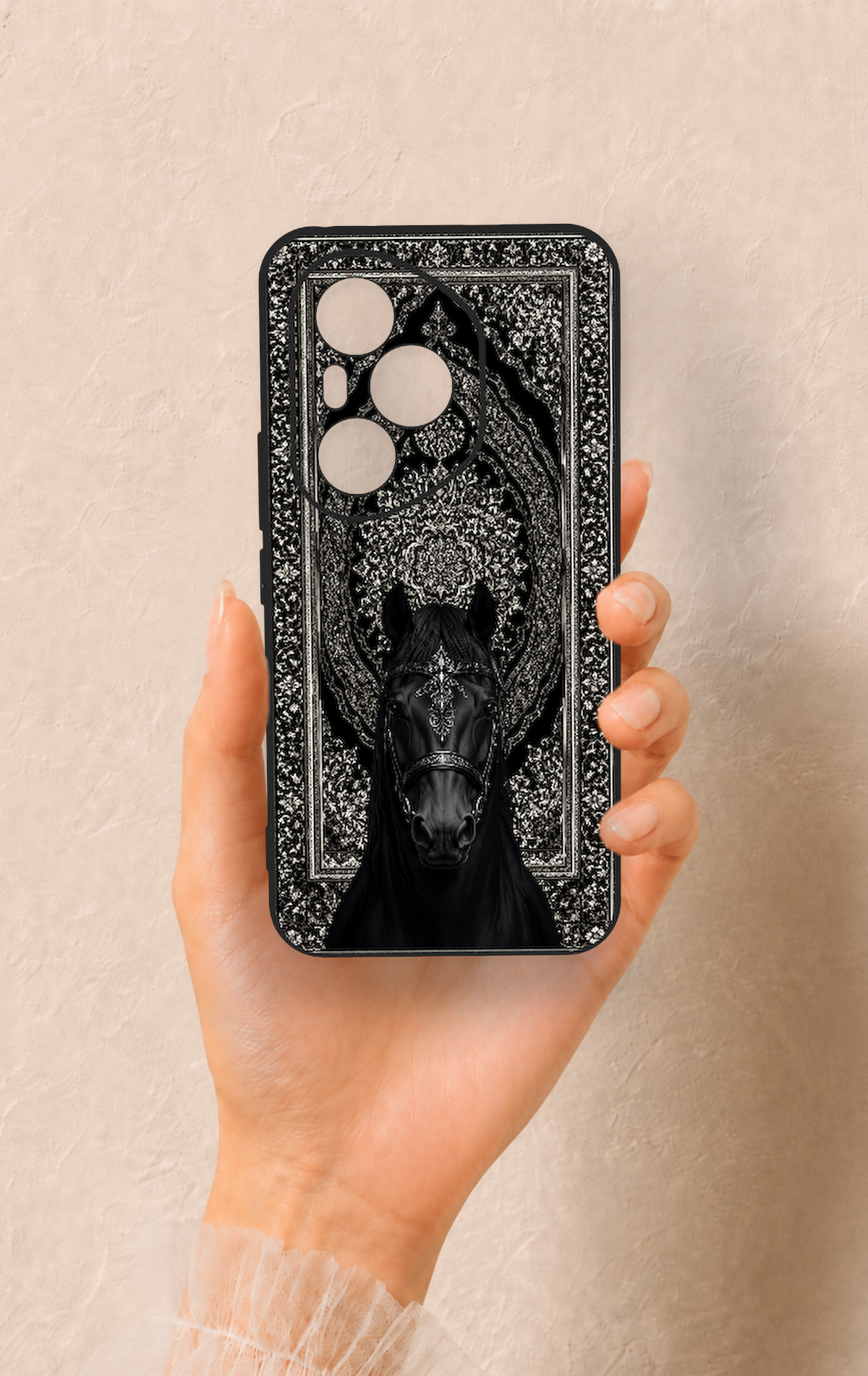 Honor 400 Pro Uyumlu Etnik At Figürü Desenli Silikon Kılıf