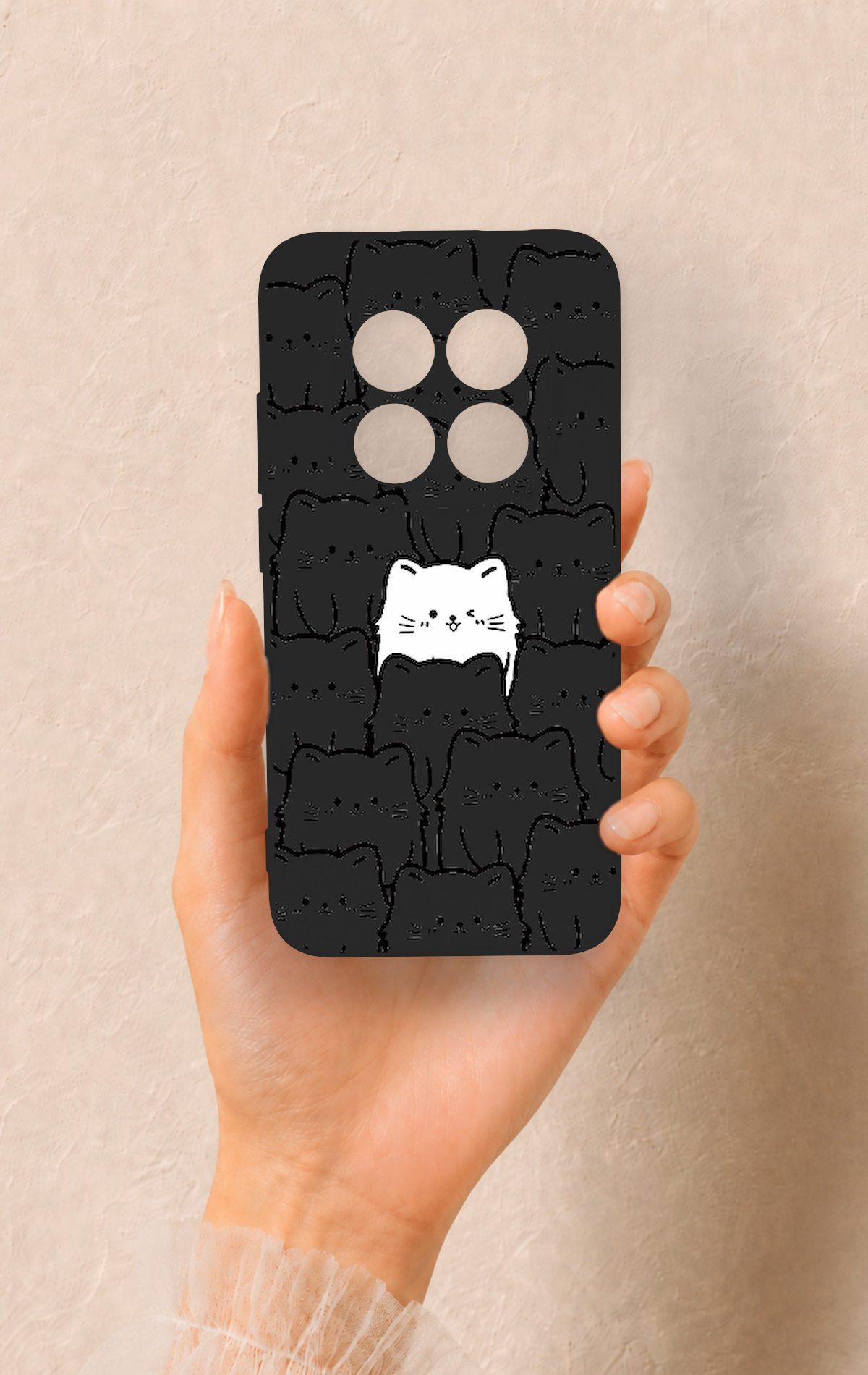 Redmi Note 15 Pro 5G Uyumlu Many Cats Desenli Silikon Kılıf