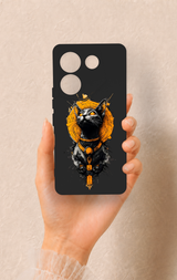 Tecno Caman 20 Pro 5G Uyumlu Mısırlı Kedi Tanrısı Desenli Silikon Kılıf