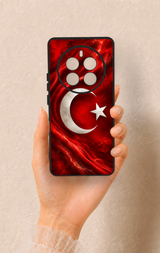 Realme 12 Pro Uyumlu Türk Bayrağı Desenli Silikon Kılıf