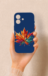 iPhone 17 Uyumlu Renkli Yaprak Desenli Silikon Kılıf