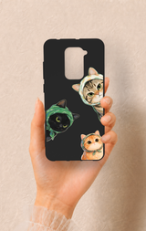 Redmi Note 9 Uyumlu Kedi Ekibi Desenli Silikon Kılıf