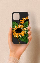 iPhone 11 Pro Uyumlu Ay Çiçeği Desenli Silikon Kılıf