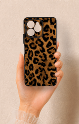 Omix x6 Uyumlu Koyu Leopar Deri Desenli Silikon Kılıf