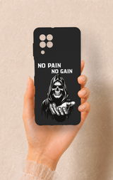 Samsung A22 Uyumlu No Pain No Gain Desenli Silikon Kılıf