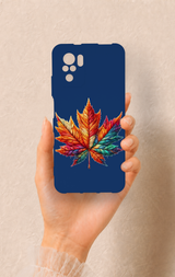 Redmi Note 10-10S Uyumlu Renkli Yaprak Desenli Silikon Kılıf
