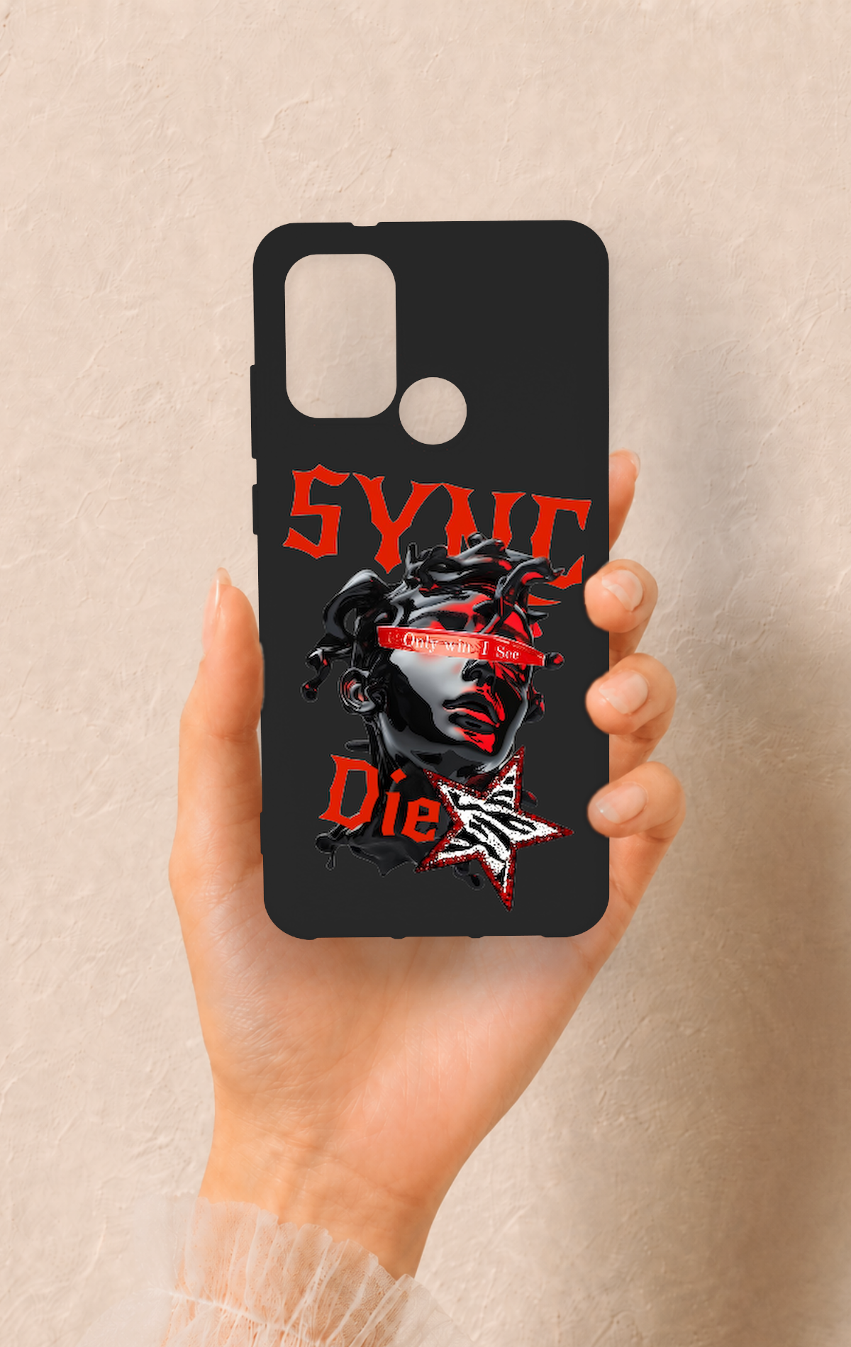 Casper Via F20 Uyumlu Sync Die Desenli Silikon Kılıf